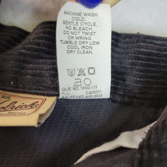 90s Woolrich Corduroy Skirt 14 Black Vintage Outdoorwear Full Length Deadstock - Picture 3 of 9